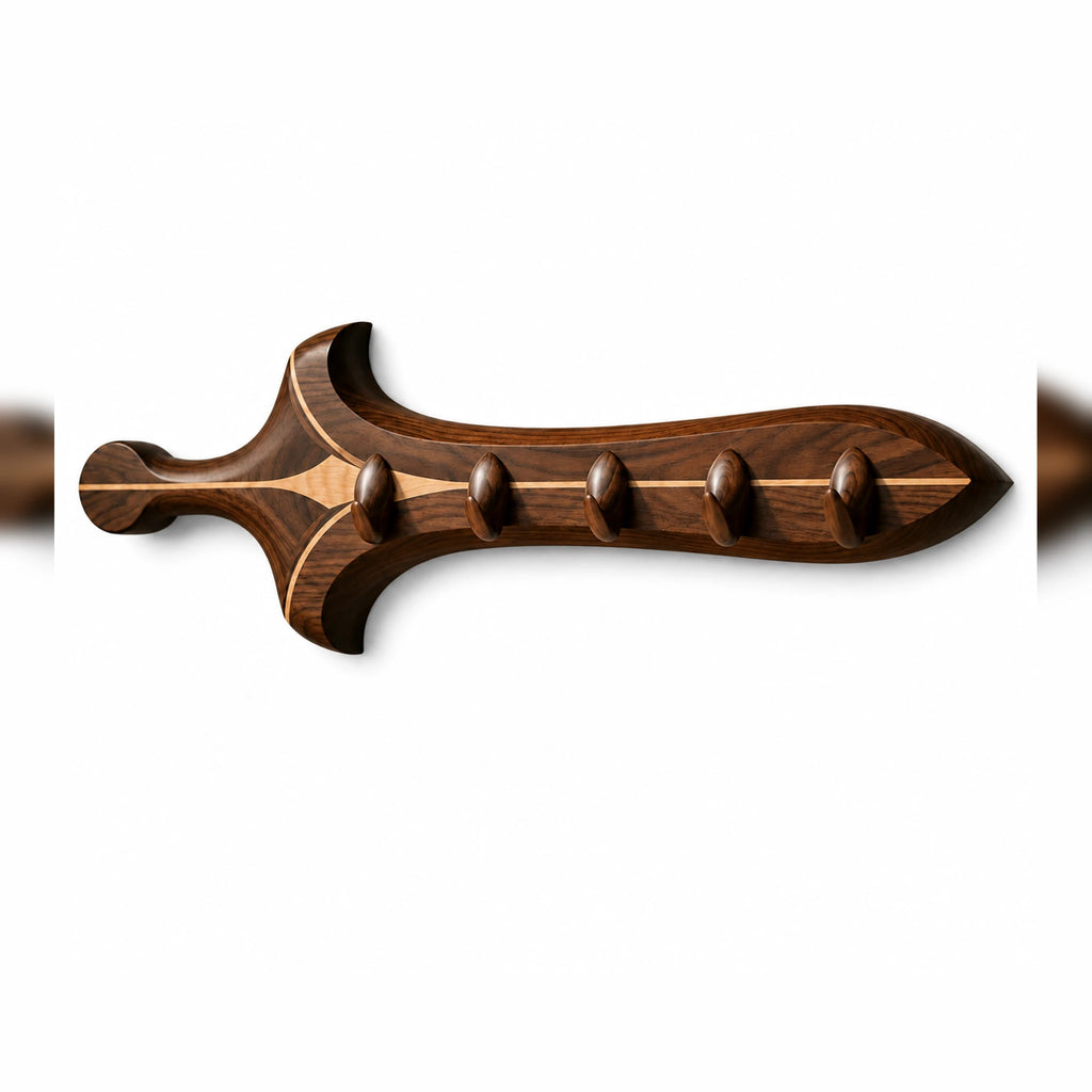 Wooden Sword Key Holder